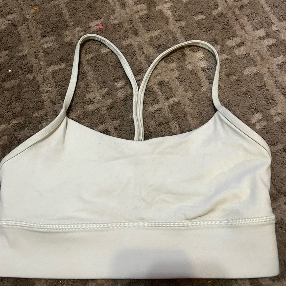 Women's White Sports Bra
